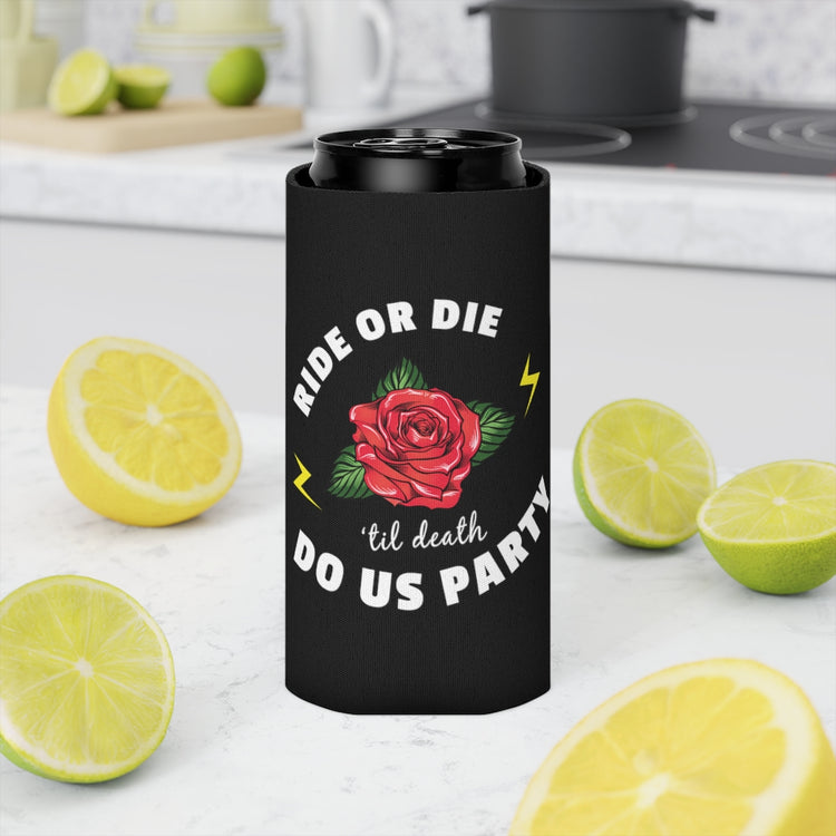 Beer Can Cooler Sleeve  Funny Bridal Bachelorettes Festivities Illustration Sayings Hilarious