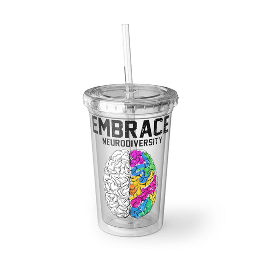 16oz Plastic Cup Humorous Neurodiverse Thinking Disorders Sickness Disease Psychiatrist Psychiatry Mind Problems