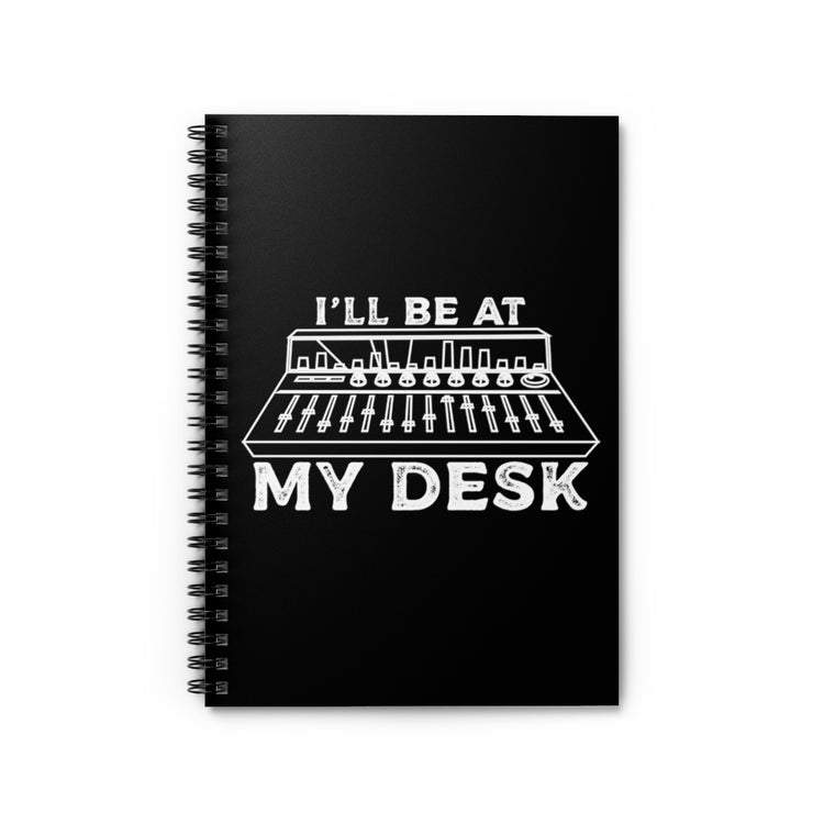 Spiral Notebook Humorous Music Recorder Recording Atelier Tech Funny  Office Workroom Lover Men Women