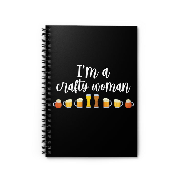 Spiral Notebook Funny Alcoholic Ale Malt Beverages Drinking  Novelty Barley Winery Lover Wife Men Women