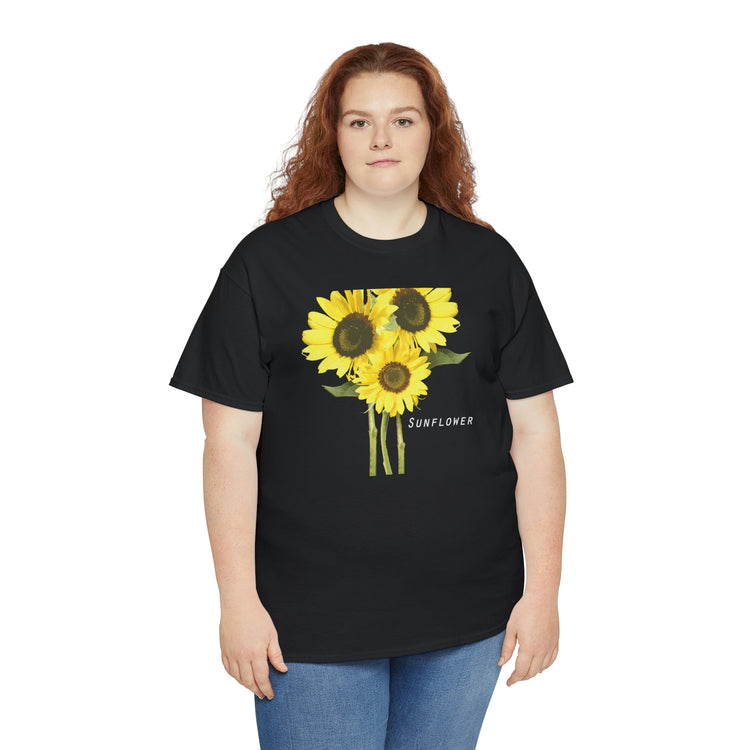 Shirt Hilarious Sunflower Botanical Nature lover Floral Garden-inspired Plant T-Shirt Unisex Heavy Cotton Tee
