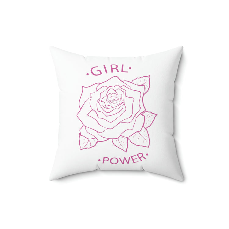 Girl Power Women Spun Polyester Square Pillow