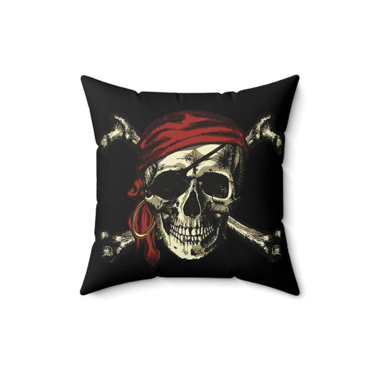 All For Rum And Rum For All Pirate Spun Polyester Square Pillow