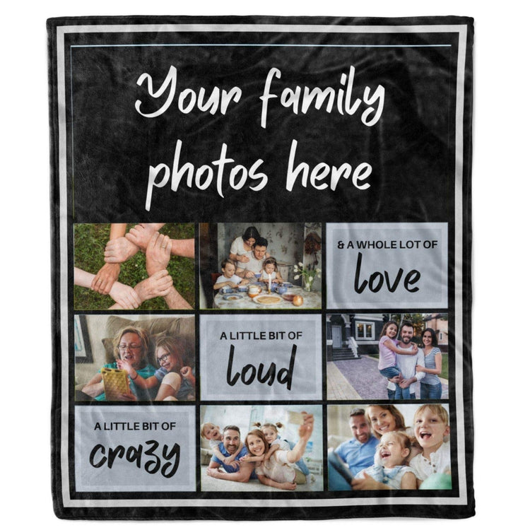 Personalized Family Photo Collage Blanket