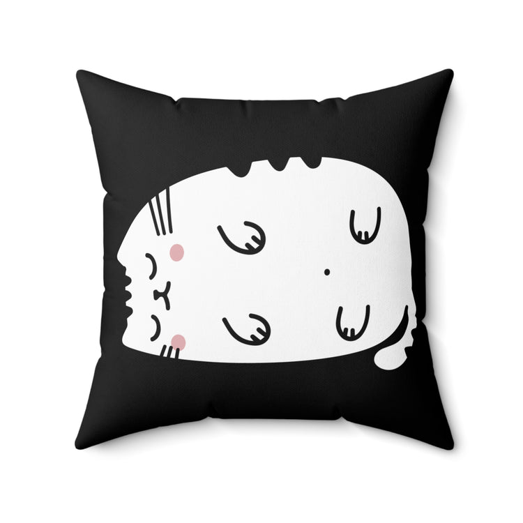 anime makes me happy Spun Polyester Square Pillow