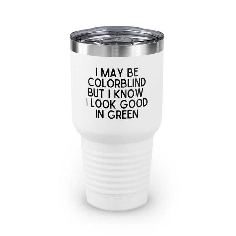 30oz Tumbler Stainless Steel Colors Novelty Colorblind Daltonism Achromatopsia Eye Disorders Hilarious