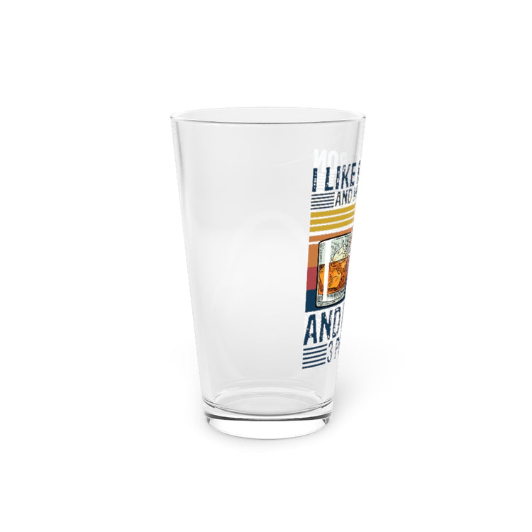 Beer Glass Pint 16oz  Novelty Bourbon Lover Grill Chefs Saying Gag