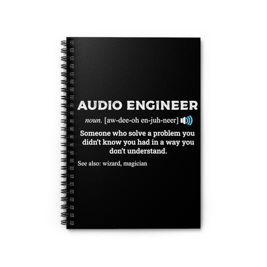 Spiral Notebook Soundman Recordist Technologist Meaning Humorous Auditory Audial Lover Men Women