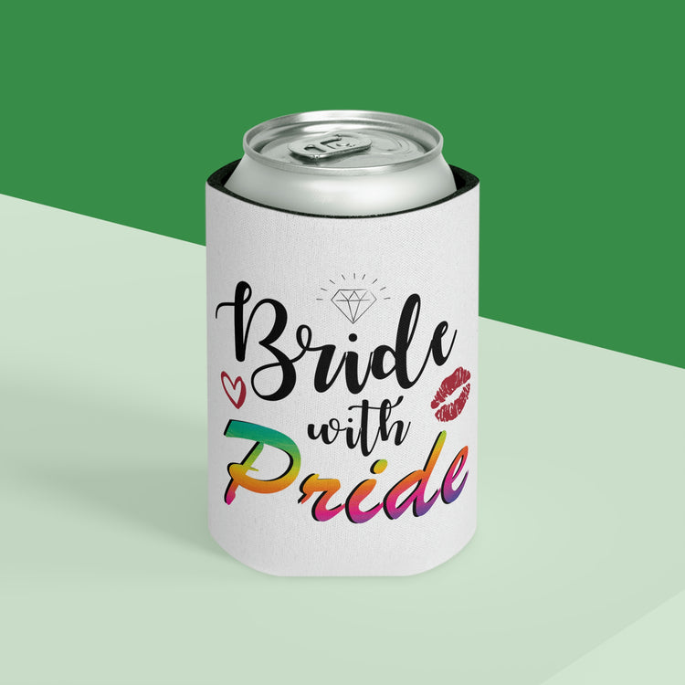 Beer Can Cooler Sleeve Humorous LGBTQ Bridal Appreciation Statements Graphic Supportive Bridesmaid Illustration