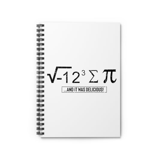 Spiral Notebook  Hilarious Pies Calculations Computation Math Solving Problem Novelty Figuring