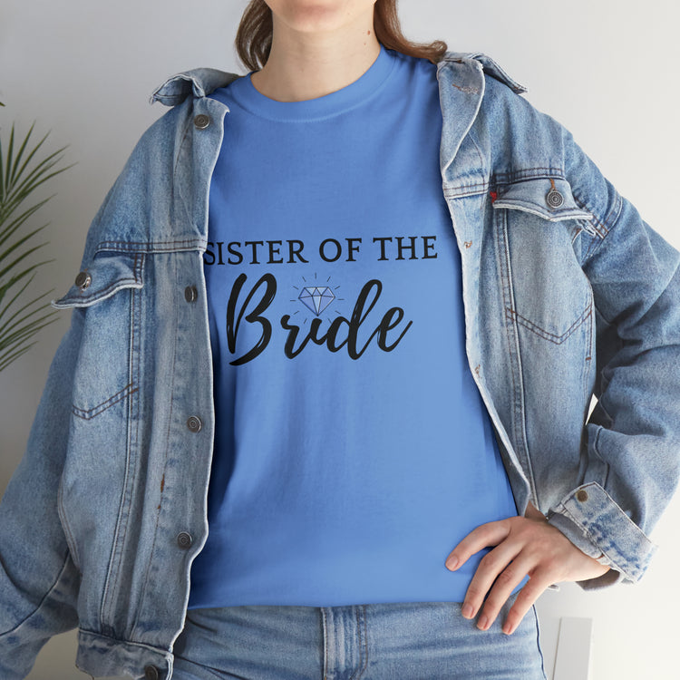 Shirt Funny Supportive Sibling Of Fiancée Bachelorette Bridal Bridesmaid Engagement T-Shirt Unisex Heavy Cotton Tee