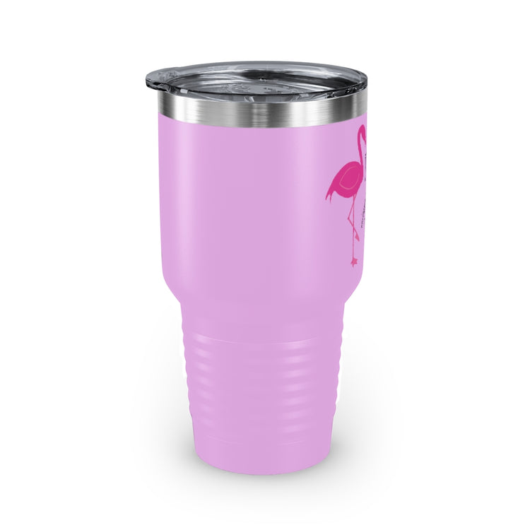 30oz Tumbler Stainless Steel Colors  Humorous Bridal Entourages Flamingoes Illustration Puns Hilarious Bridesmaids