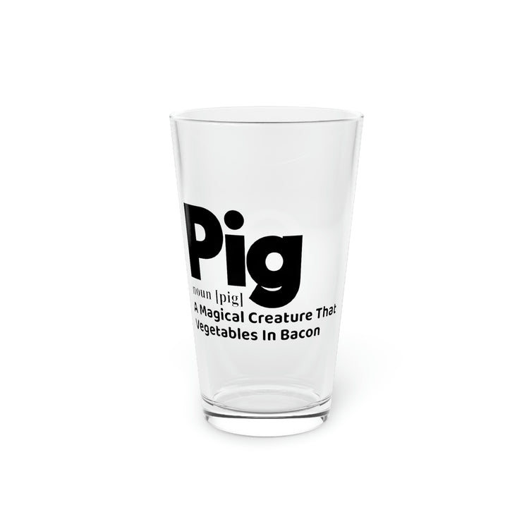 Beer Glass Pint 16oz Funny Definition Pig Sayings Husband Men Farmer Pig Lover Novelty Pig Lover Husband Wife
