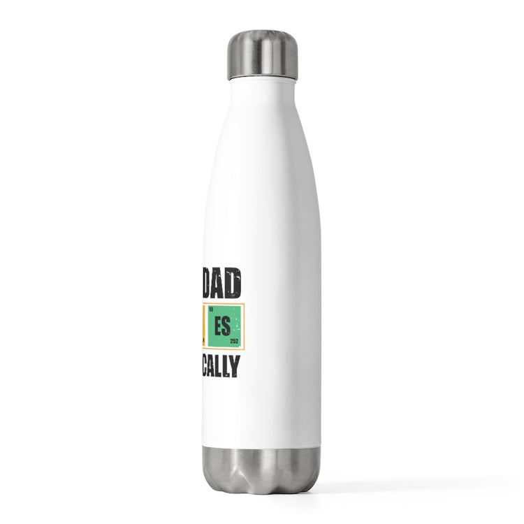 20oz Insulated Bottle Hilarious Dad Jokes Periodically Comical Outfit Enthusiast Humorous Scrabble