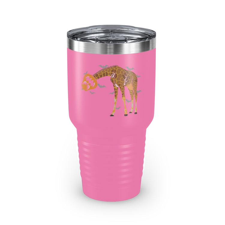 30oz Tumbler Stainless Steel Colors Hilarious Giraffe All Hallows Day Outfit Disguise Lover Humorous Long Necked Animals Trickster Eve Attire