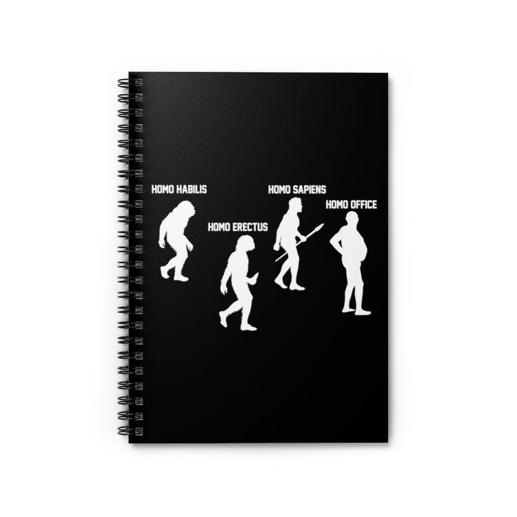 Spiral Notebook  Hilarious Evolving Apes Working Remotely Illustration Pun Hilarious Evolving Apes Working Remotely Illustration Pun