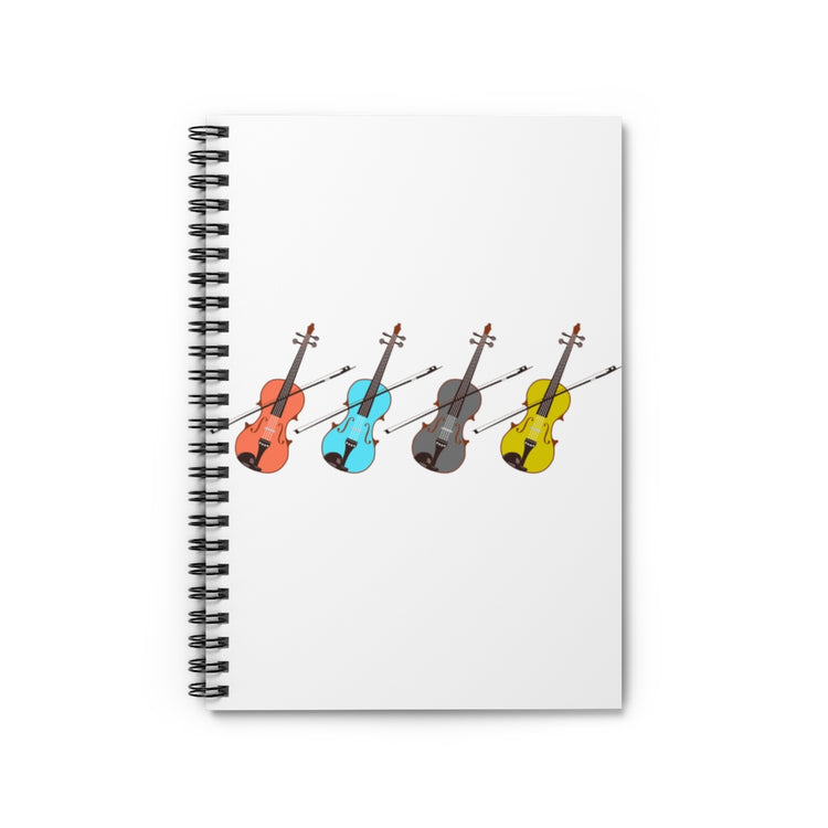 Spiral Notebook  Hilarious Orchestra Stringed Instrument Beating Enthusiast Humorous Lute