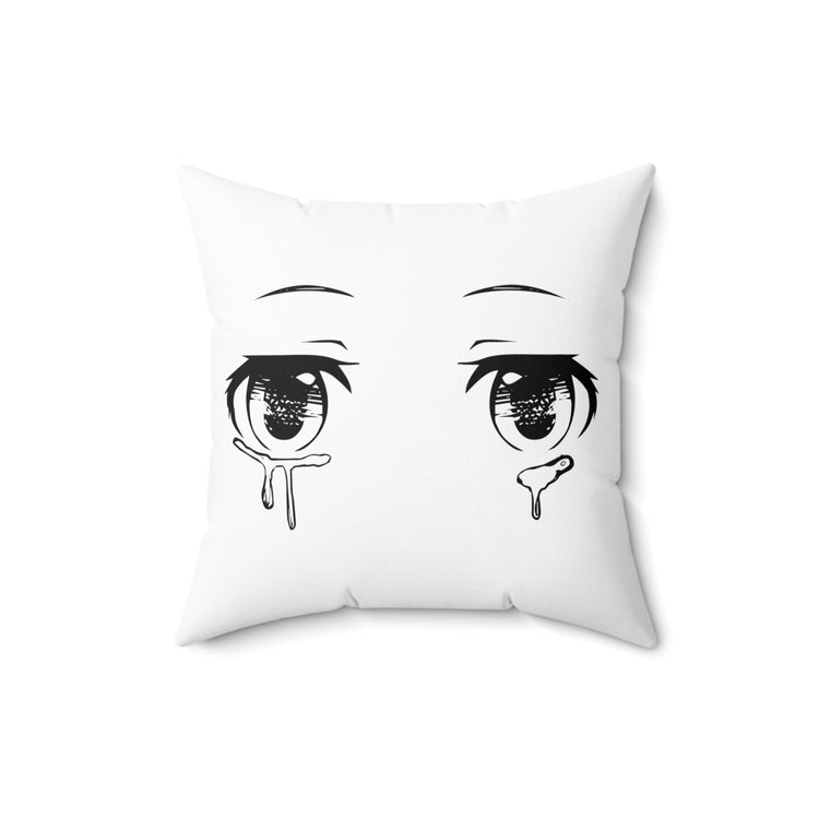 Anime Eyes Kawaii Cute Eyes Spun Polyester Square Pillow