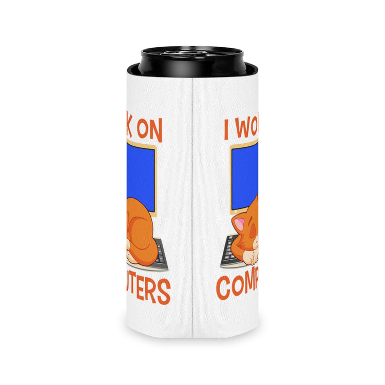 Beer Can Cooler  Sleeve  Novelty Science Technology Graphic