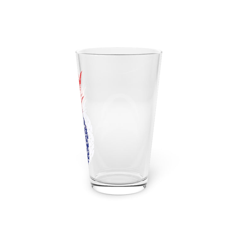 Beer Glass Pint 16oz  Pineapple USA Fourth Of July