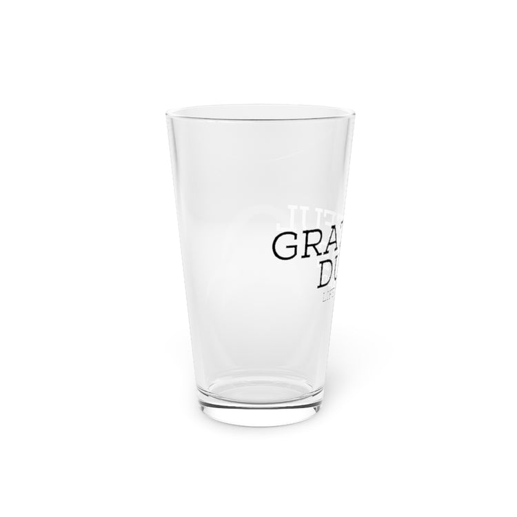 Beer Glass Pint 16oz  Novelty Gratefulness Manly Positive Thinker Enthusiast Hilarious Positiveness