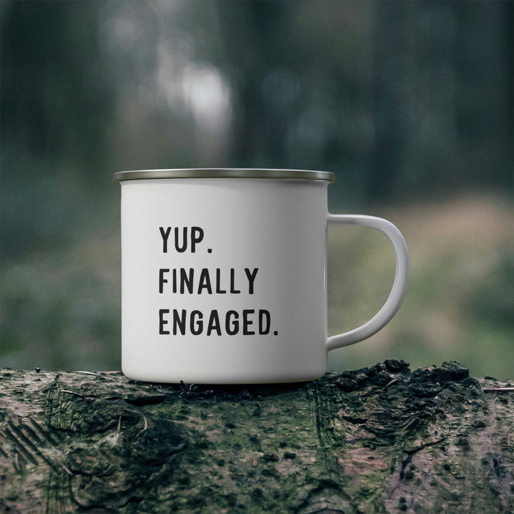 Humorous Matrimonial Engagements Sarcastic Statements Line Hilarious Proposal Gatherings Saying Mockeries Pun  Enamel Camping Mug