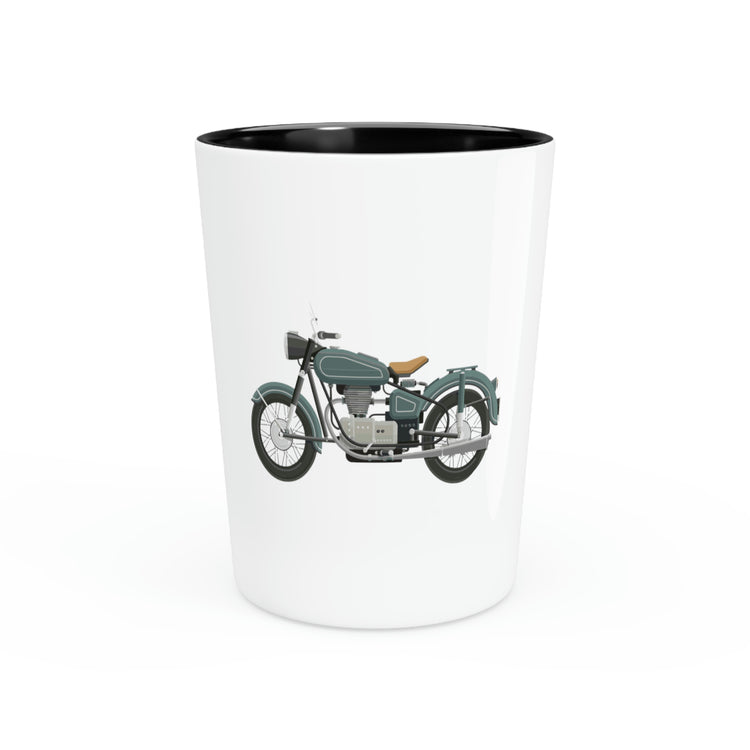 Shot Glass Party Ceramic Tequila Vintage Bicycle Bike Truck Graphic  Cool Retro Motorcycle Bikers Engines Bikes