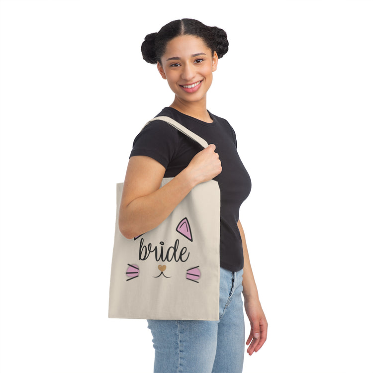 Bride Cat Bachelorette Team Bride Shirt Bridal Party Shower Gift Bridesmaid Shirts Canvas Tote Bag