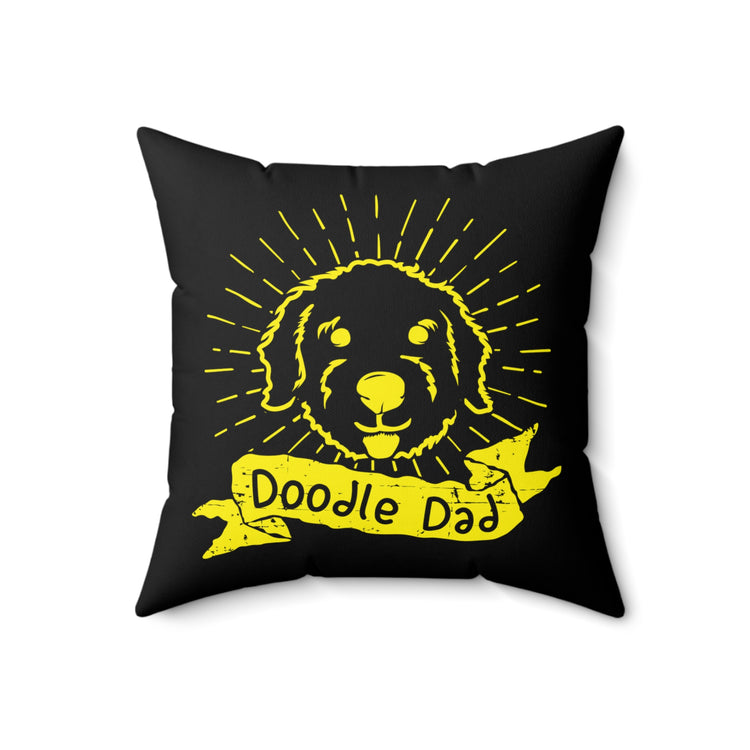 Goldendoodle Dog Breeder for Dad Gift For Men Spun Polyester Square Pillow