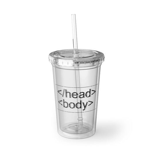 16oz Plastic Cup Humorous Geeky Developers Web Designing Mockery Pun Sayings Funny Computer Technicians Codes Statements Gag