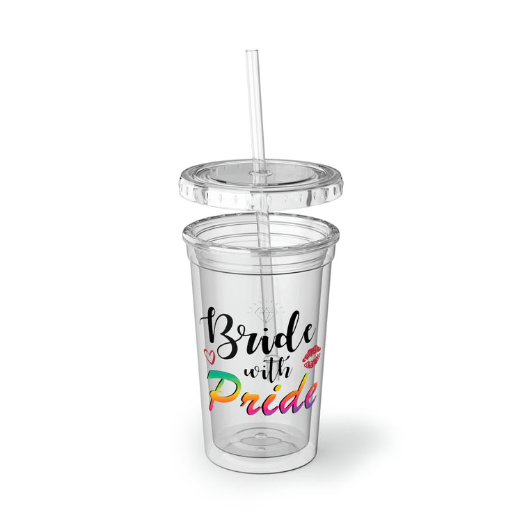 16oz Plastic Cup Humorous LGBTQ Bridal Appreciation Statements Graphic Puns  Hilarious Supportive Bridesmaid