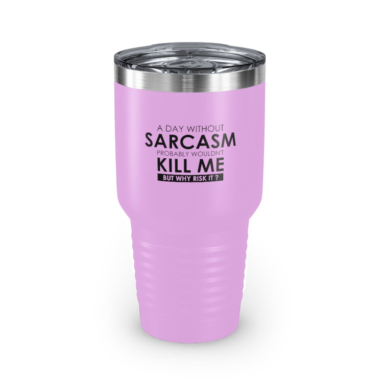 30oz Tumbler Stainless Steel Colors Hilarious Sarcastically Living Introvert Statements Line Gag Humorous