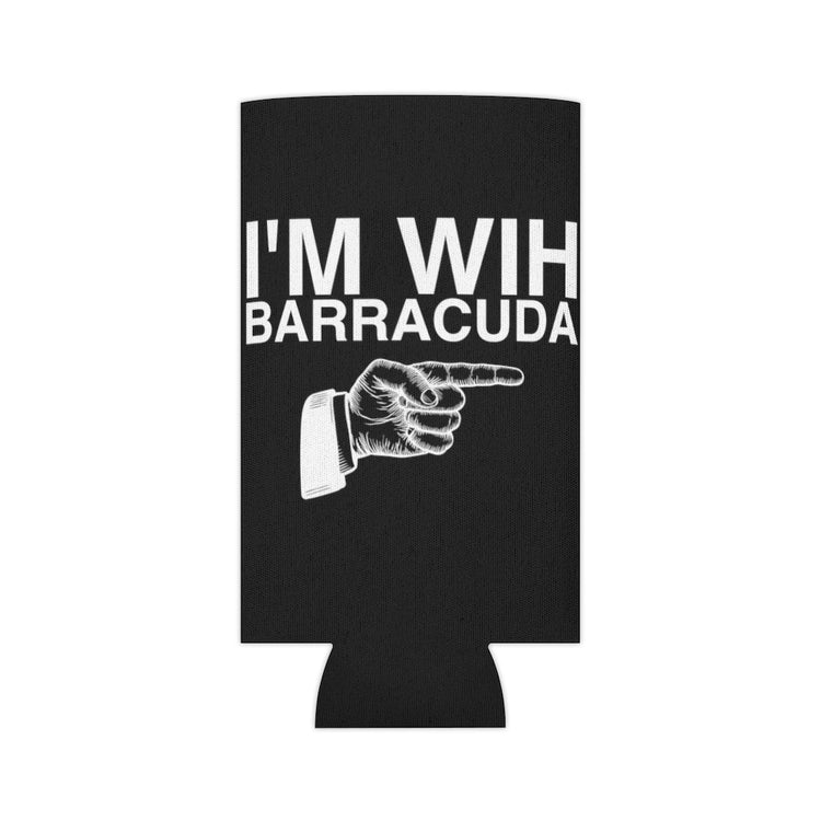 Beer Can Cooler Sleeve  Humorous I'm With Barracuda Trickster Eve Outfit Lover Novelty Matchy All Hallows Eve Disguise Attire
