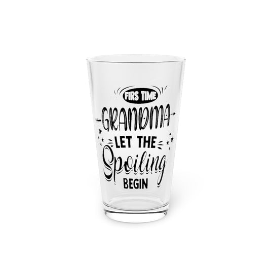 Beer Glass Pint 16oz  Novelty Grandma Spoiling Nanny Granny idiomatic Expression Hilarious Grannie