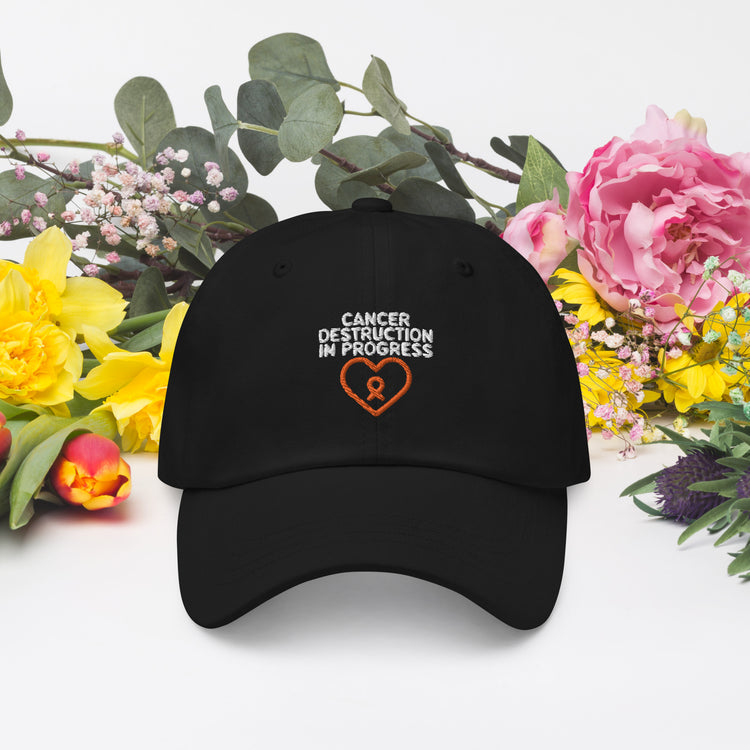 Dad hat Humorous Cancer Awareness Leukemia Sickness Cognizance Pun Hilarious Support Motivational Inspirational Love