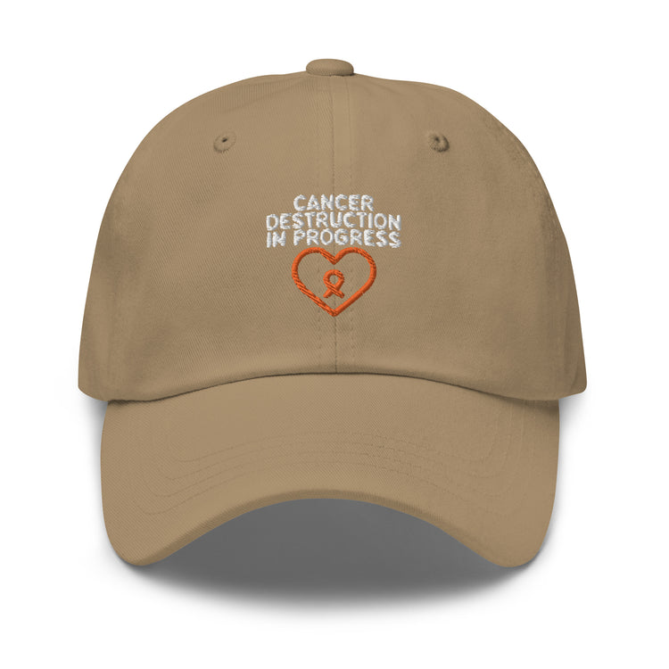 Dad hat Humorous Cancer Awareness Leukemia Sickness Cognizance Pun Hilarious Support Motivational Inspirational Love