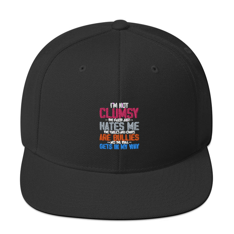 Snapback Hat Humorous Clumsy Awkward Sarcasm Laughter Sarcastic Ridicule Humors Chuckle Sloppy Unwieldy Derision