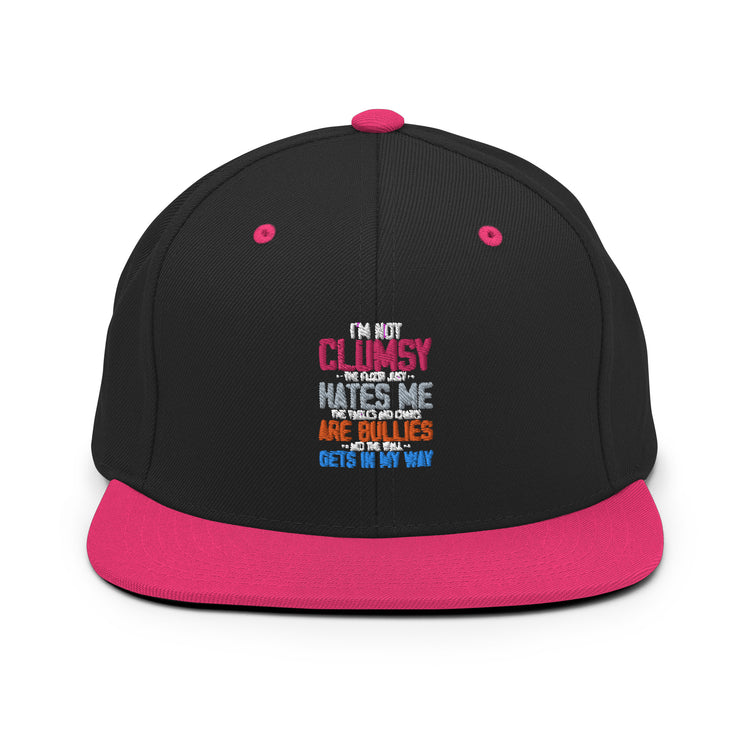 Snapback Hat Humorous Clumsy Awkward Sarcasm Laughter Sarcastic Ridicule Humors Chuckle Sloppy Unwieldy Derision