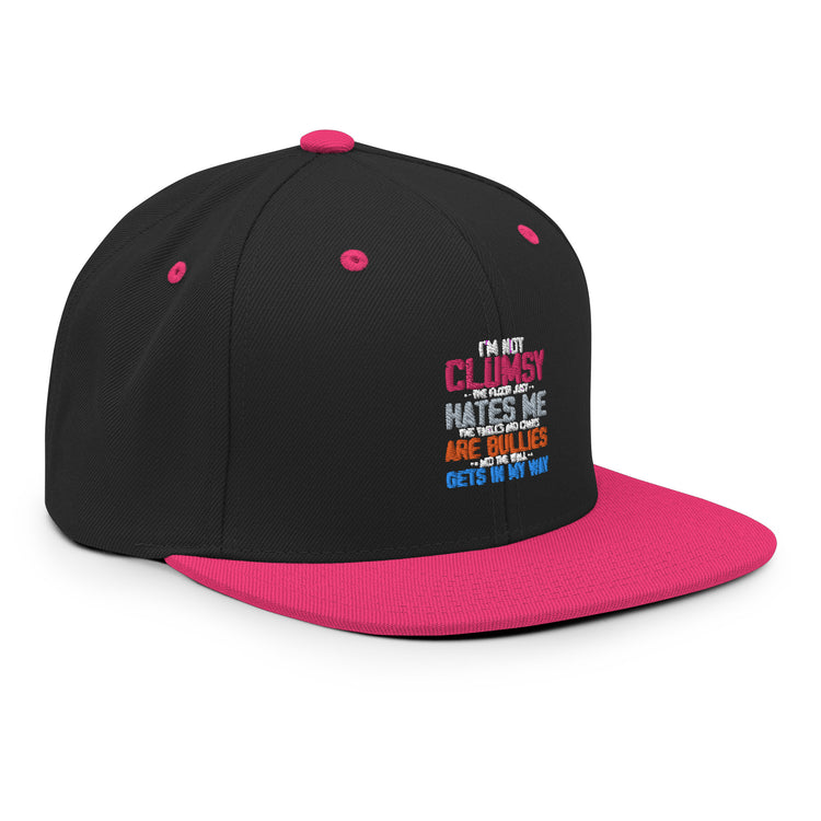 Snapback Hat Humorous Clumsy Awkward Sarcasm Laughter Sarcastic Ridicule Humors Chuckle Sloppy Unwieldy Derision