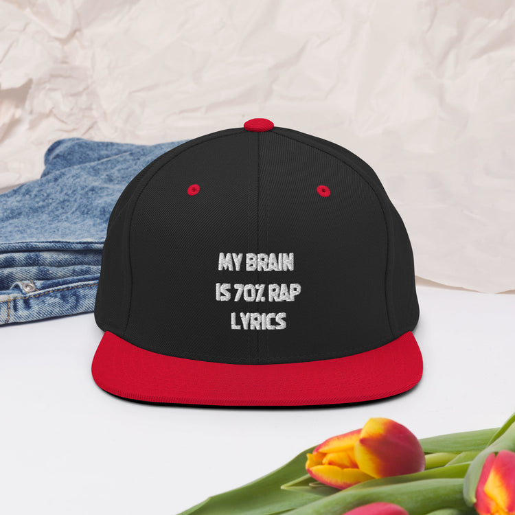 Snapback Hat Hilarious Rapper Songwriter Vocalist Musician Enthusiasts Humorous Rap Music Lyrics Rhymes Lover