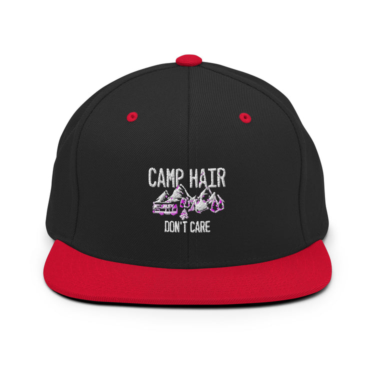 Snapback Hat  Humorous Boot Tent Encampment Site Adventure Enthusiast Novelty Forest Hiking Wandering Adventuring Lover