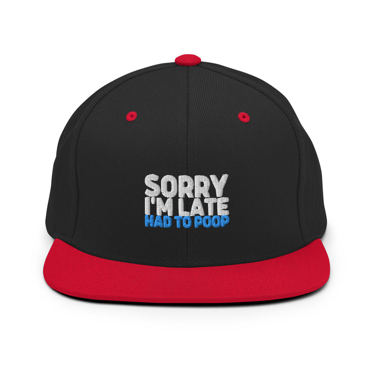 Snapback Hat  Humorous Humor Poop Sarcasm Sarcastic Laughter Ridicule Pun Novelty Humors Chuckle Derision Playfulness Fun