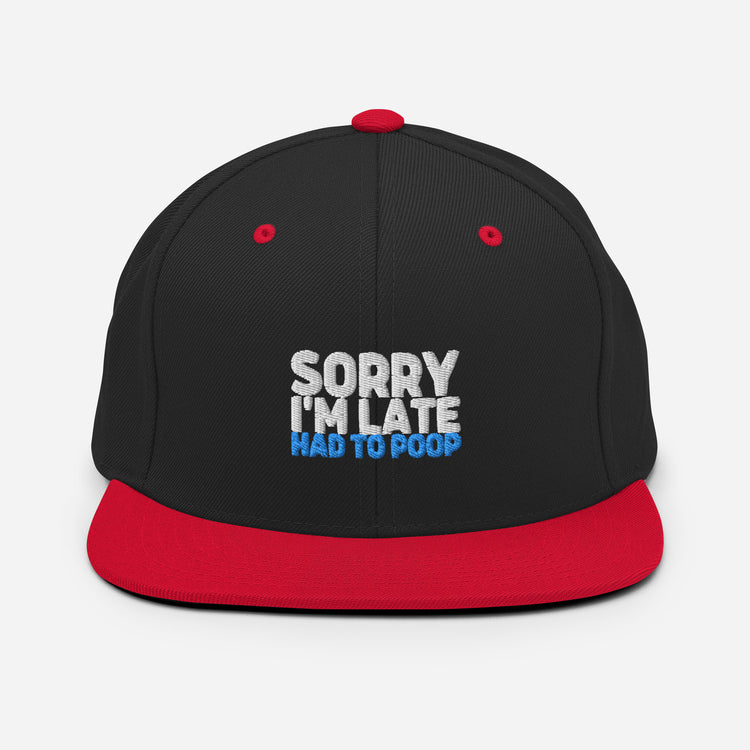 Snapback Hat  Humorous Humor Poop Sarcasm Sarcastic Laughter Ridicule Pun Novelty Humors Chuckle Derision Playfulness Fun