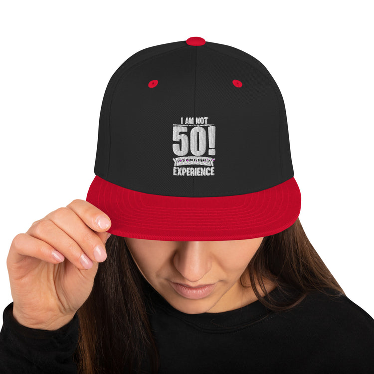 Snapback Hat Hilarious Funny 50th Celebrations Sarcasm Celebrate Party Humorous Celebrant Family Sarcastic Birthdate