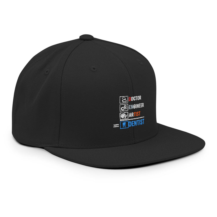 Snapback Hat Humorous Orthodontics Orthodontist Tooth Expert Novelty Endodontist Endodontics Surgeon Medicine