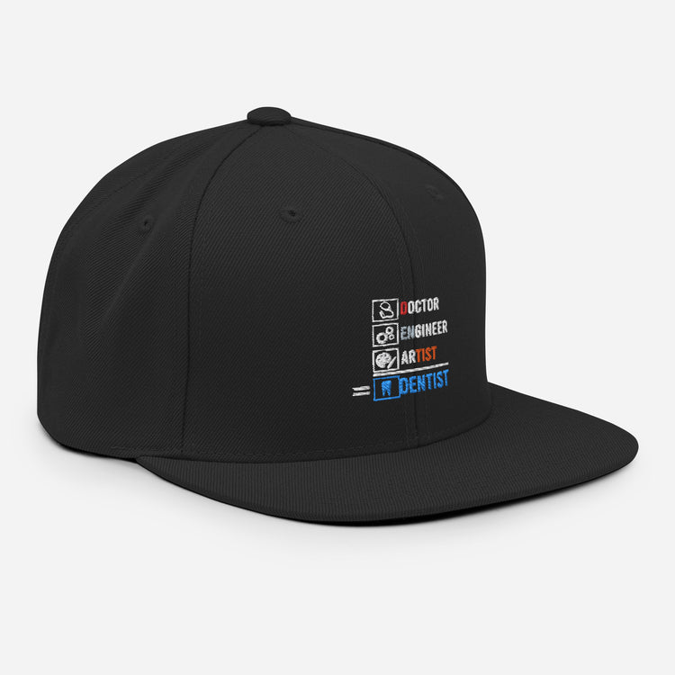 Snapback Hat Humorous Orthodontics Orthodontist Tooth Expert Novelty Endodontist Endodontics Surgeon Medicine