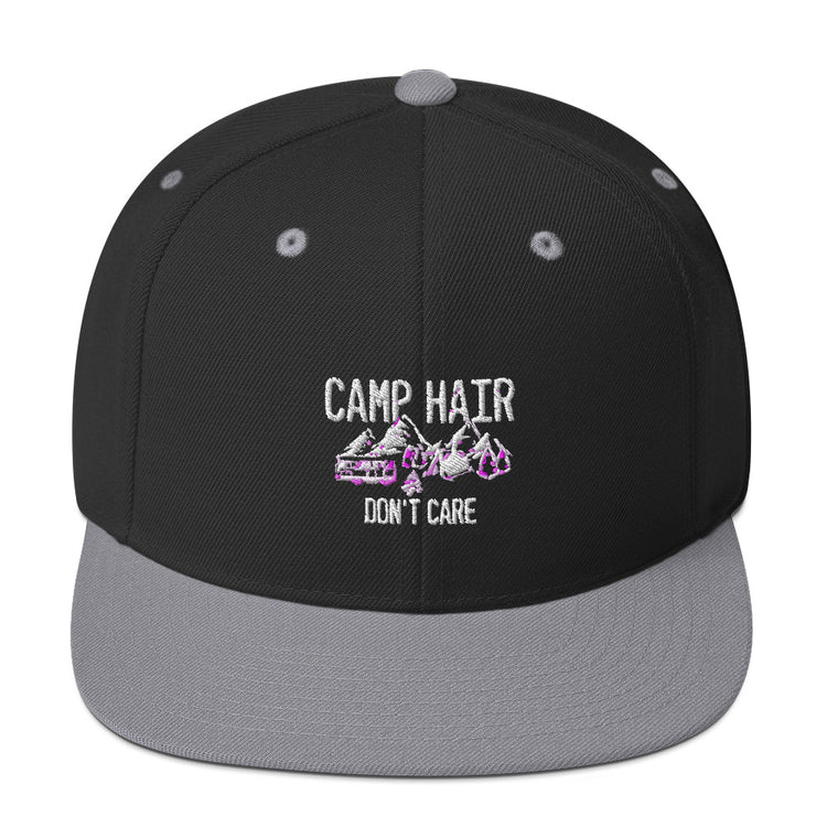 Snapback Hat  Humorous Boot Tent Encampment Site Adventure Enthusiast Novelty Forest Hiking Wandering Adventuring Lover