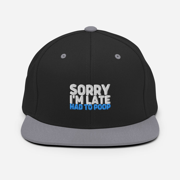 Snapback Hat  Humorous Humor Poop Sarcasm Sarcastic Laughter Ridicule Pun Novelty Humors Chuckle Derision Playfulness Fun