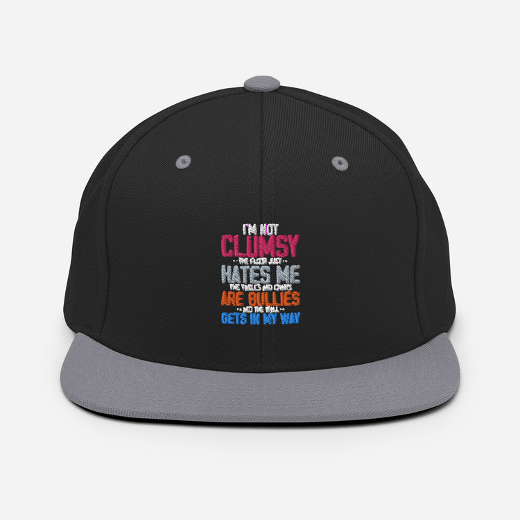 Snapback Hat Humorous Clumsy Awkward Sarcasm Laughter Sarcastic Ridicule Humors Chuckle Sloppy Unwieldy Derision