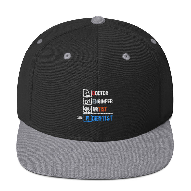 Snapback Hat Humorous Orthodontics Orthodontist Tooth Expert Novelty Endodontist Endodontics Surgeon Medicine